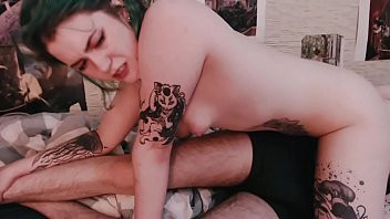 Play Teenie rubs pussy on her friend's body and he's fine with it