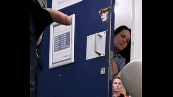 Play Public Toilet Woman Walk In And See My Cock
