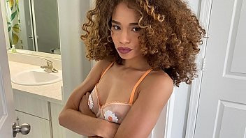 Play Cute black stepsister gets naked in front of her stepbro